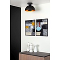 Black ceiling lamp with a touch of retro and a touch of modern 25 cm E27