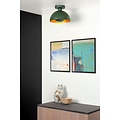 Green ceiling lamp with a touch of retro and a touch of modern 25 cm E27