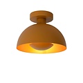 Okergele plafondlamp met tikkeltje retro vleugje modern 25 cm E27