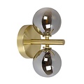 Aplique retro classy 2 esferas oro mate/latón G9