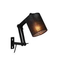 Schwarze Industrie- und Luxus-Wandlampe 12 cm E27