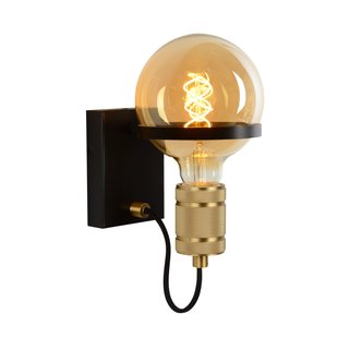 Stijlvol zwarte eenvoudig klassieke wandlamp 17,7 cm E27