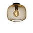Vintage spherical matte gold/brass ceiling lamp 30 cm E27