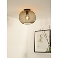 Vintage spherical matte gold/brass ceiling lamp 30 cm E27
