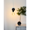 Eenvoudig  wandlamp E27 zwart