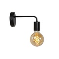 Eenvoudig  wandlamp E27 zwart