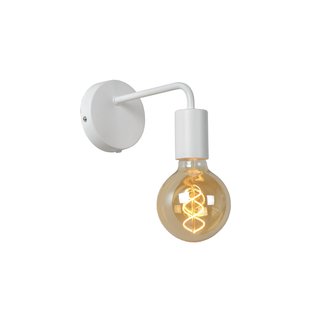 Eenvoudig wit wandlamp E27