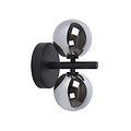 Retro, classy black 2-sphere wall lamp G9