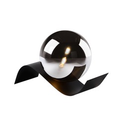 Lampe de table originale noire et fumée G9