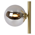 Retro-Tischleuchte, edle 2-Kugel matt gold/Messing G9