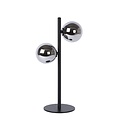 Schwarze Retro-Tischlampe, edle 2-Kugel-G9-Leuchte