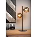 Schwarze Retro-Tischlampe, edle 2-Kugel-G9-Leuchte