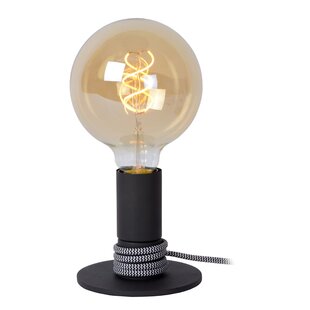 Lámpara de mesa negra especialmente sencilla 10 cm E27