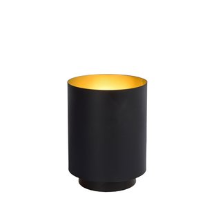 Lámpara de mesa moderna y sencilla negra 12 cm E14