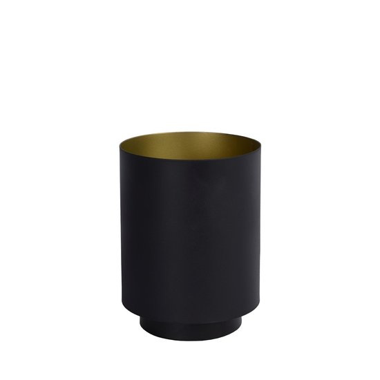 schwarz moderne und schlichte Tischlampe 12 cm E14