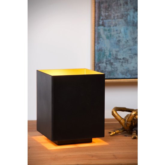 Lámpara de mesa negra moderna y sencilla E14