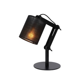 Lampe à poser noire ambiance industrielle et luxe E27