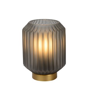 Lámpara de mesa nostálgica y estilosa gris mate 13 cm E14