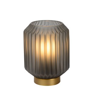 Lampe à poser gris mat nostalgique et stylée 13 cm E14