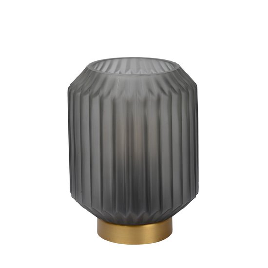 Lámpara de mesa nostálgica y estilosa gris mate 13 cm E14