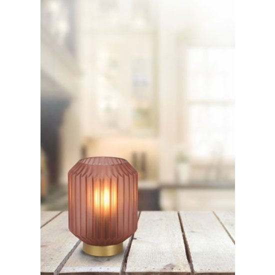 Lampe à poser rose nostalgique et stylée 13 cm E14