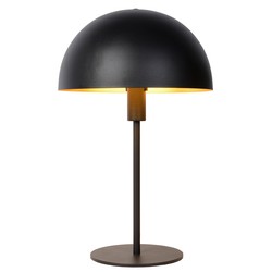 Lámpara de sobremesa negra con un toque retro y un toque moderno 25 cm E14