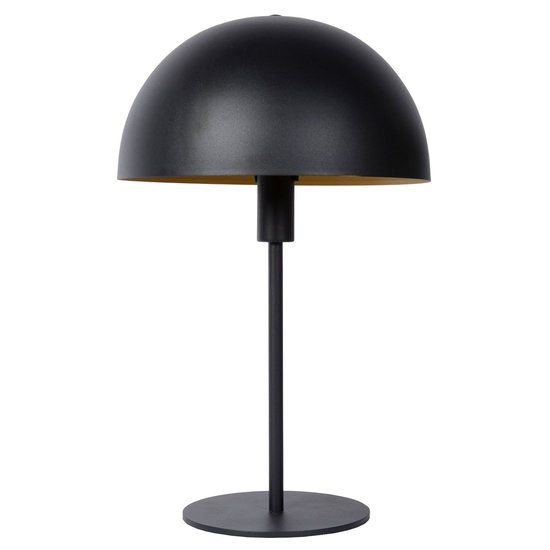Lampe à poser noire avec une touche de rétro et une touche de moderne 25 cm E14