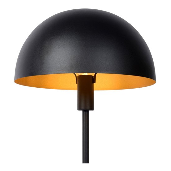 Lampe à poser noire avec une touche de rétro et une touche de moderne 25 cm E14
