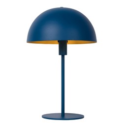 blaue Tischlampe mit einem Hauch Retro und einem Hauch Moderne 25 cm E14