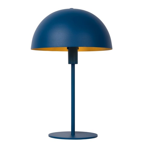 blauw tafellamp met een tikkeltje retro en een vleugje modern 25 cm E14