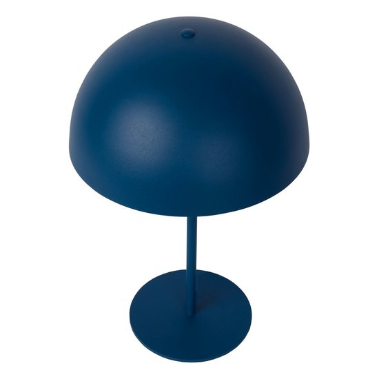 blauw tafellamp met een tikkeltje retro en een vleugje modern 25 cm E14
