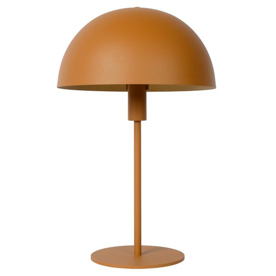 Lámpara de mesa amarillo ocre con un toque retro y un toque moderno 25 cm E14