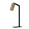 Table lamp black and gold with GU10 spot adjustable
