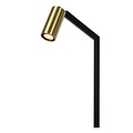 Adjustable black and brass floor lamp with spot GU10
