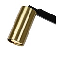 Adjustable black and brass floor lamp with spot GU10