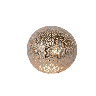 Lampe de table élégante gracieusement sphérique 14,5 cm G9 argent