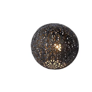 Elegante lámpara de mesa esférica negra 14,5 cm G9