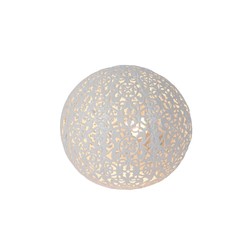 Elegante lámpara de mesa blanca esférica elegante 14,5 cm G9