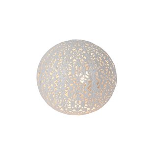 Anmutig kugelförmige elegante weiße Tischlampe 14,5 cm G9