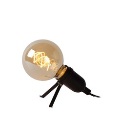 Lampe à poser noire tout simplement mignonne LED E27 5W 2200K