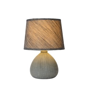 Lampe à poser simple et champêtre grise 18 cm E14