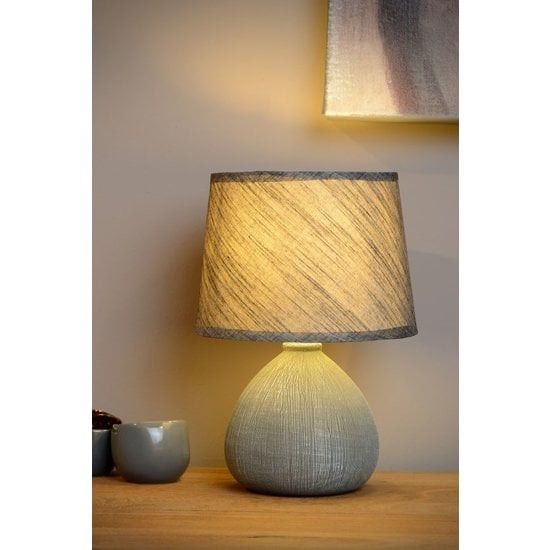 Gray simple and rural table lamp 18 cm E14