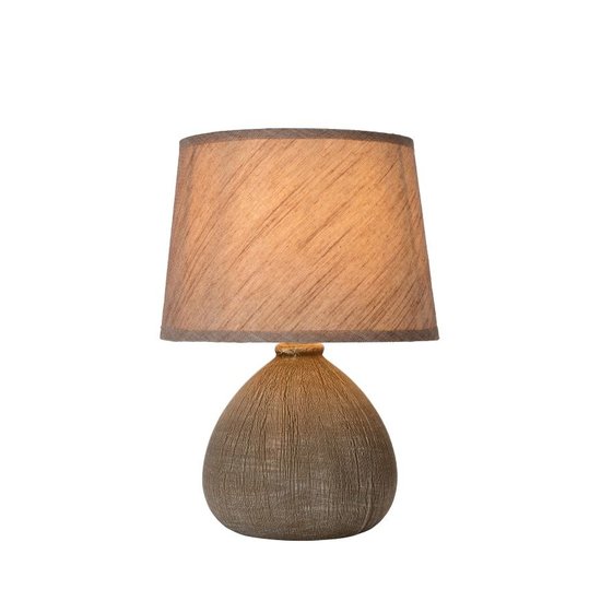 Brown rural and simple table lamp 18 cm E14