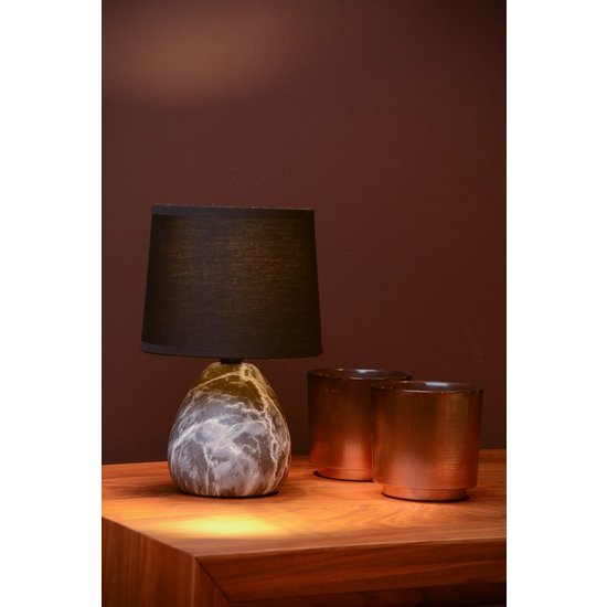 Lampe à poser noire élégante et intemporelle 16 cm E14