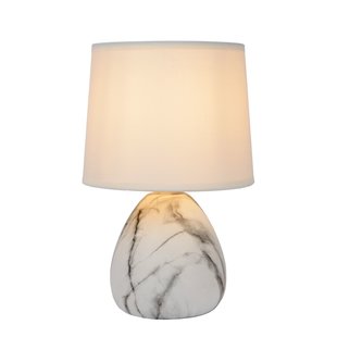 Elegante y atemporal lámpara de mesa blanca 16 cm E14
