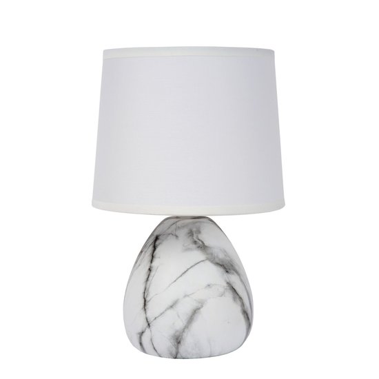 Elegant and timeless white table lamp 16 cm E14