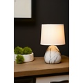 Elegant and timeless white table lamp 16 cm E14
