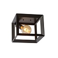 Industriële kubus grijs metalen plafondlamp E27