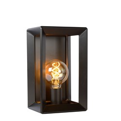 Grijs metalen industriële kubus wandlamp E27