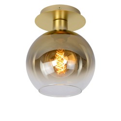 Warme Retro-Deckenlampe in mattem Gold/Messing E27